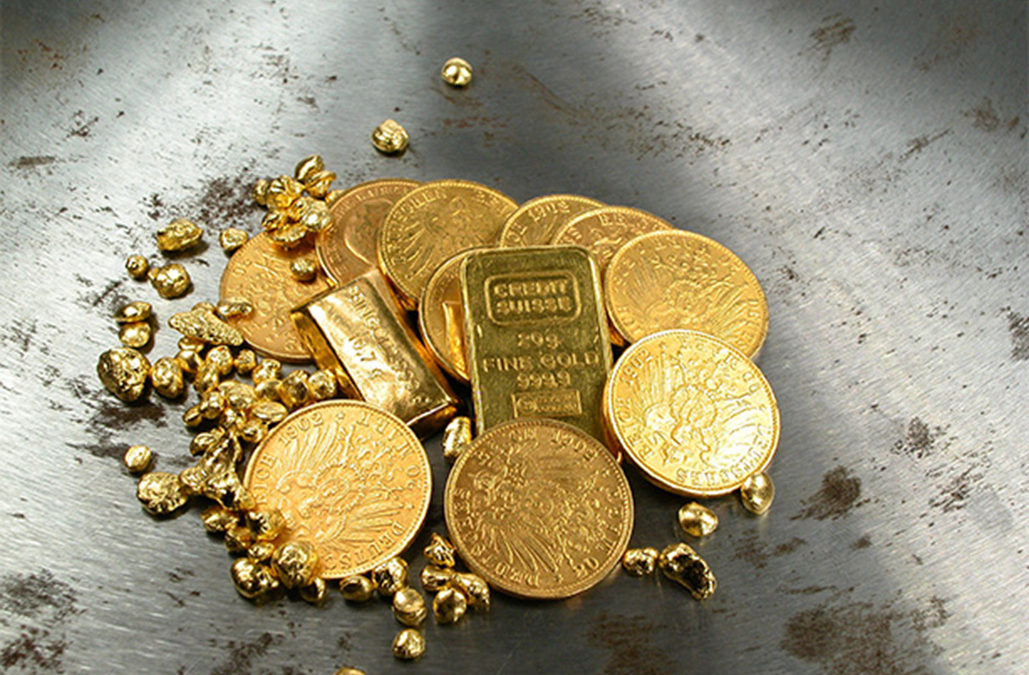 Gold bullion and coin