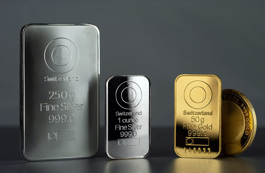 silver and gold bars